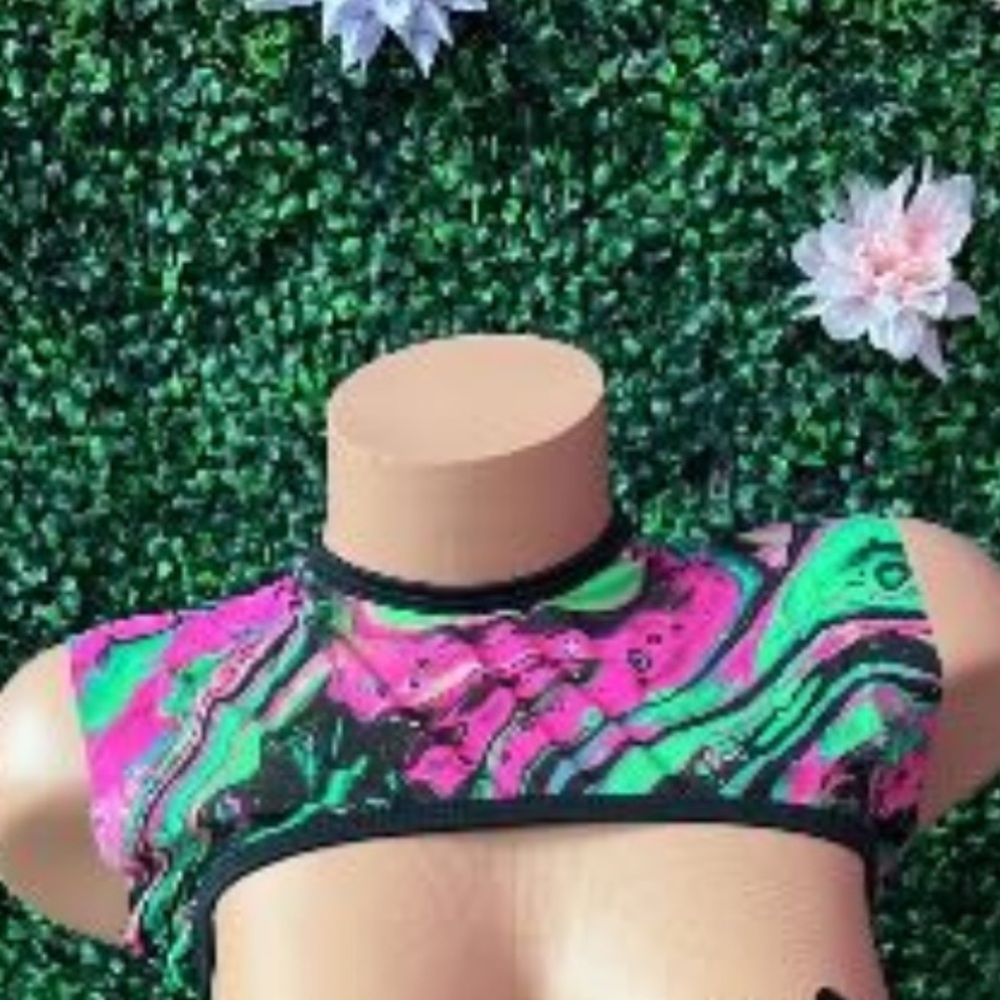 NEW Rolita Couture Matching Rave Bottom and Cap Sleeve Bolero Top. Never Worn
